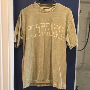 TITAN Unisex Washed Green Pump Cover Tee